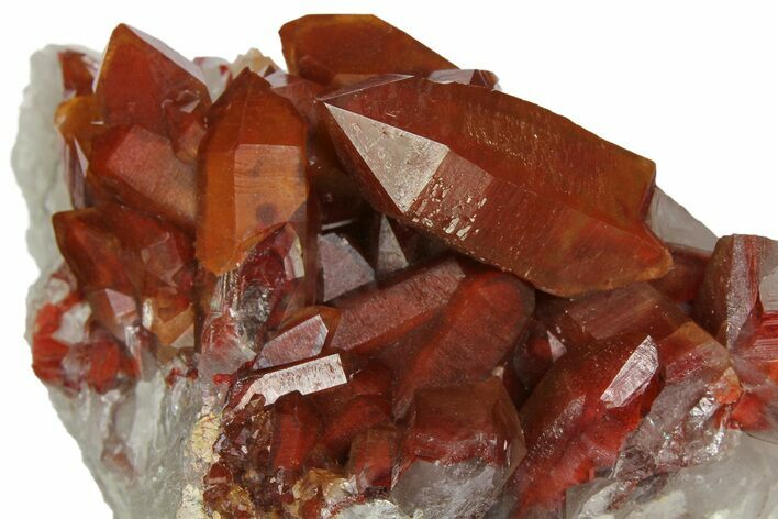 Dark, Red Quartz Crystal Cluster - Morocco #173921